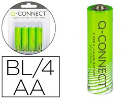 4 pilas alcalinas Q-Connect AA LR6